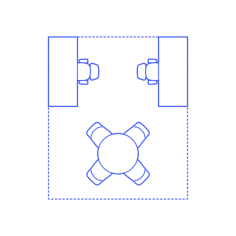 Layouts Private Offices Shared Split Wall Meeting Line Art Illustration Svg, Free Vectors File